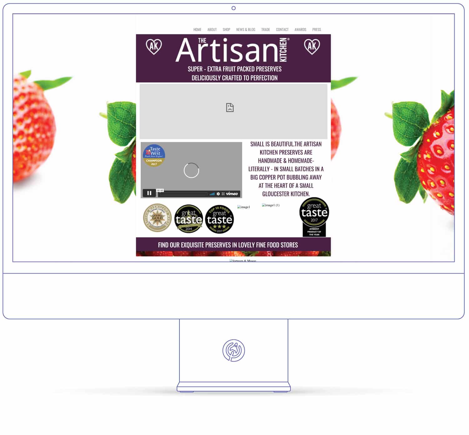 Old vs new website design example