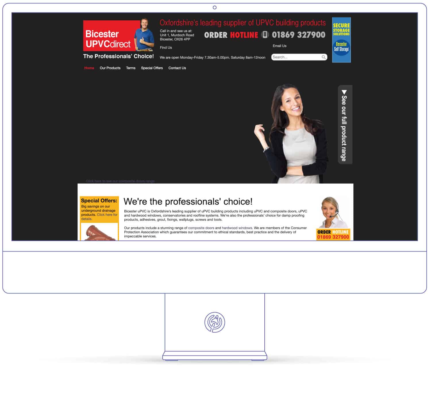 Old vs new website design example